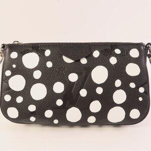 Louis Vuitton Black and White Polka Dot multi pochette pouch yayoi Kusama